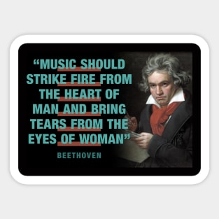 Beethoven Quotes Sticker